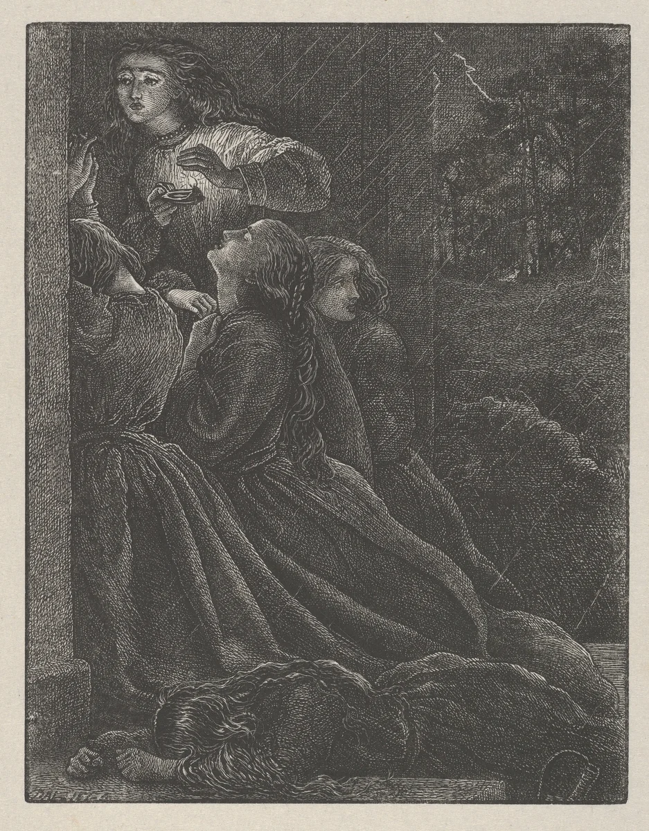 The Foolish Virgins (The Parables of Our Lord and Saviour Jesus Christ) by John Everett Millais, print, 1864