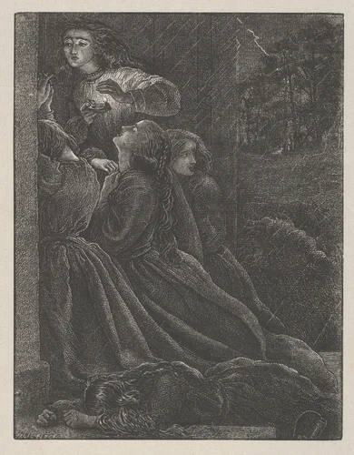 The Foolish Virgins (The Parables of Our Lord and Saviour Jesus Christ) by John Everett Millais, print, 1864