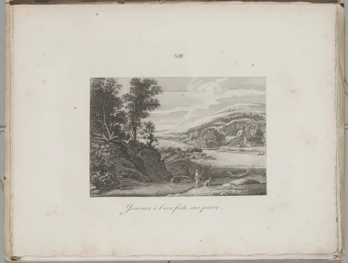 Art of the Lithograph: River Landscape, Plate XIII by Alois Senefelder, other, 1819