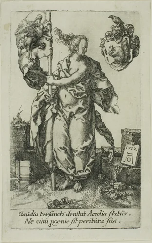 Diligence, from the Virtues by Heinrich Aldegrever, print, 1552