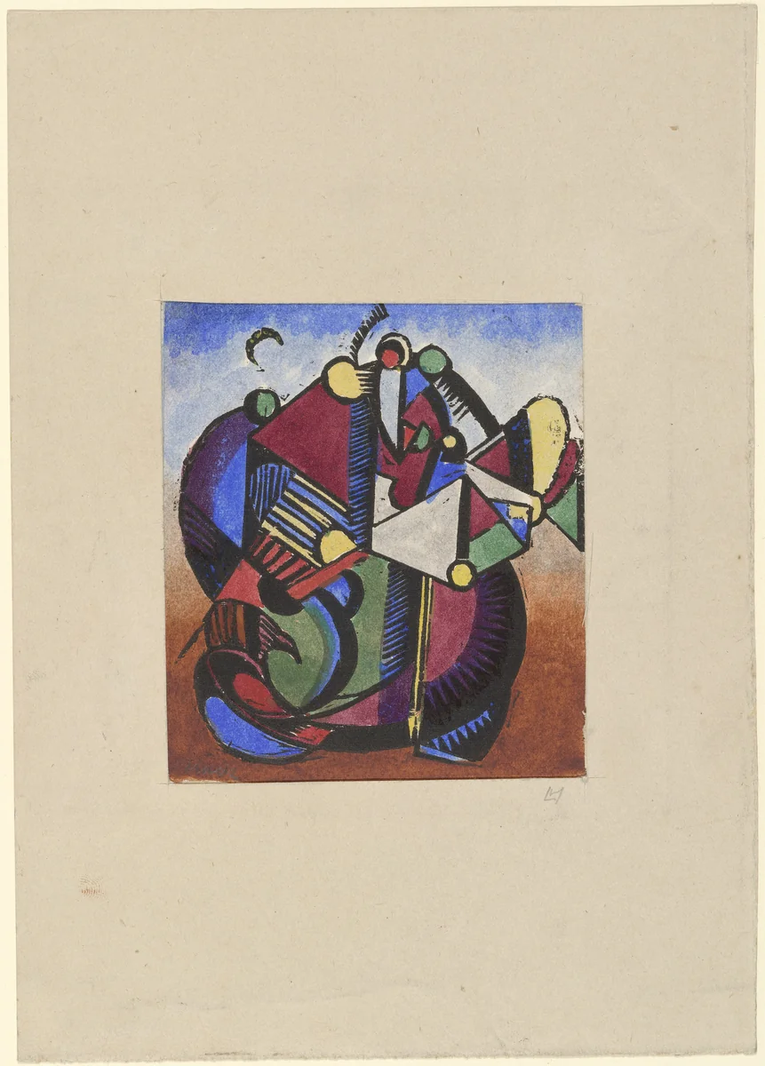 Abstract Composition (Abstrakte Komposition) by Ludwig Hirschfeld-Mack, print, 1921