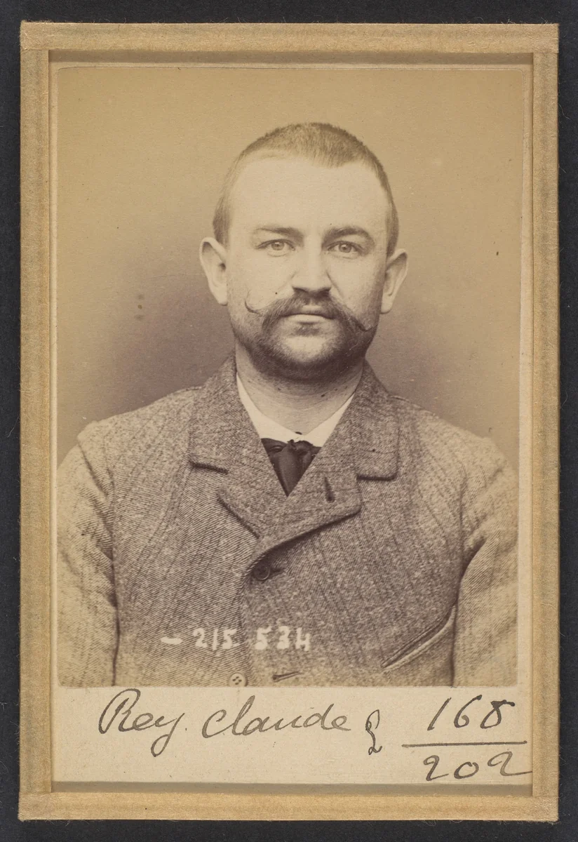 Rey. Claude. 23 ans, né le 24/5/70 au Creusot (Saone & Loire). Ébéniste. Anarchiste. 12/3/94. by Alphonse Bertillon, photograph, 1894