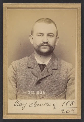 Rey. Claude. 23 ans, né le 24/5/70 au Creusot (Saone & Loire). Ébéniste. Anarchiste. 12/3/94. by Alphonse Bertillon, photograph, 1894