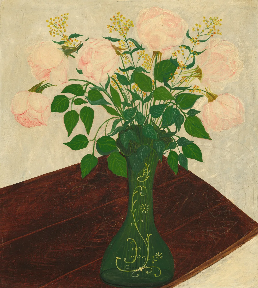 Pink Roses by American 19th Century, painting, 1875-1899