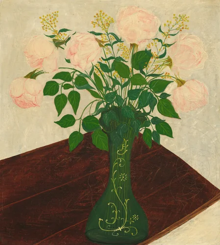 Pink Roses by American 19th Century, painting, 1875-1899