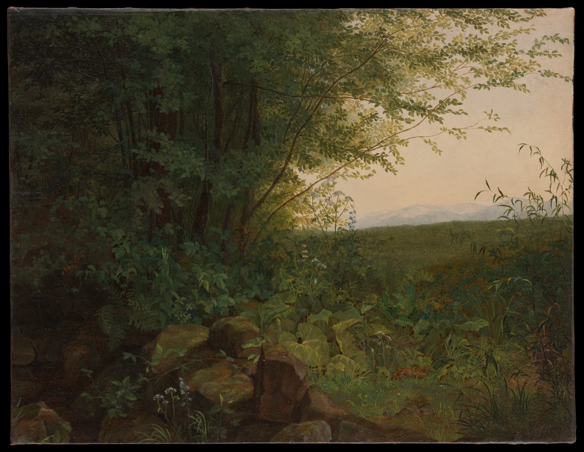 At the Edge of the Forest by August Heinrich, painting, 1815-1825