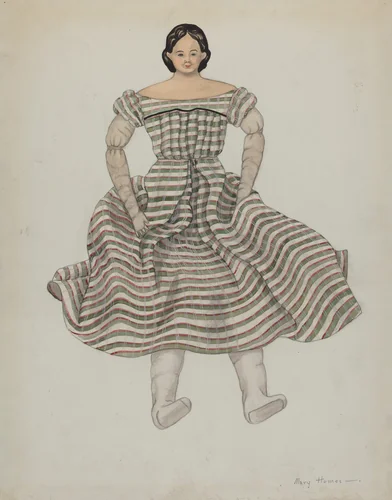 Doll and Costume by Mary E. Humes, index of american design, 1937