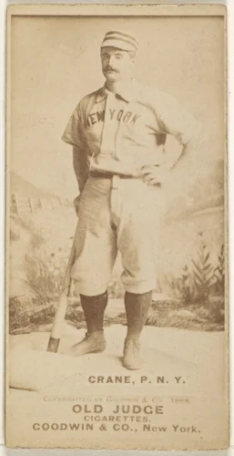 Ed Crane, Pitcher, New York, from the Old Judge series (N172) for Old Judge Cigarettes by Goodwin & Company, photograph, 1888