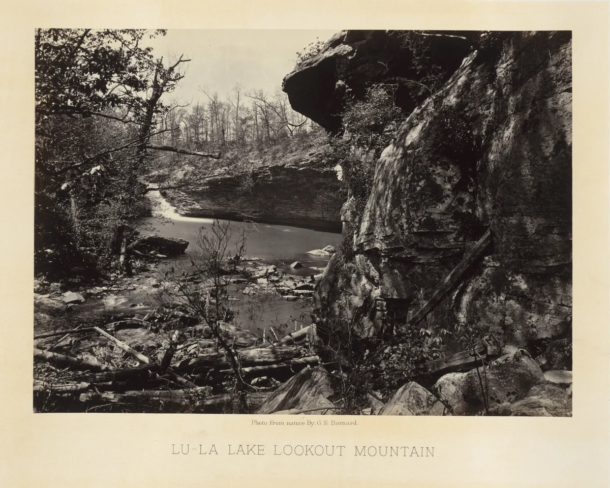 Lu-La-Lake, Lookout Mountain from the album Photographic Views of Sherman's Campaign by George N. Barnard, photograph, 1864