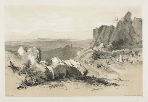 Olevano by Edward Lear, print, 1841