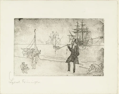 At the Seaside (An der Waterkant) by Lyonel Feininger, print, 1912