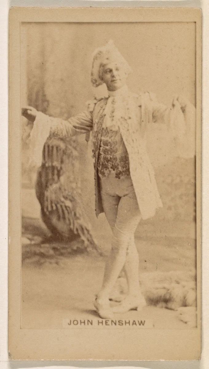 John Henshaw, from the Actresses series (N245) issued by Kinney Brothers to promote Sweet Caporal Cigarettes by Kinney Brothers Tobacco Company, photograph, 1890