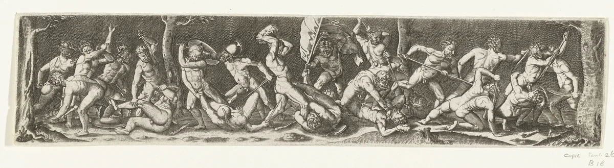 Strijd om het vaandel by anonymous, print, 1512-1590