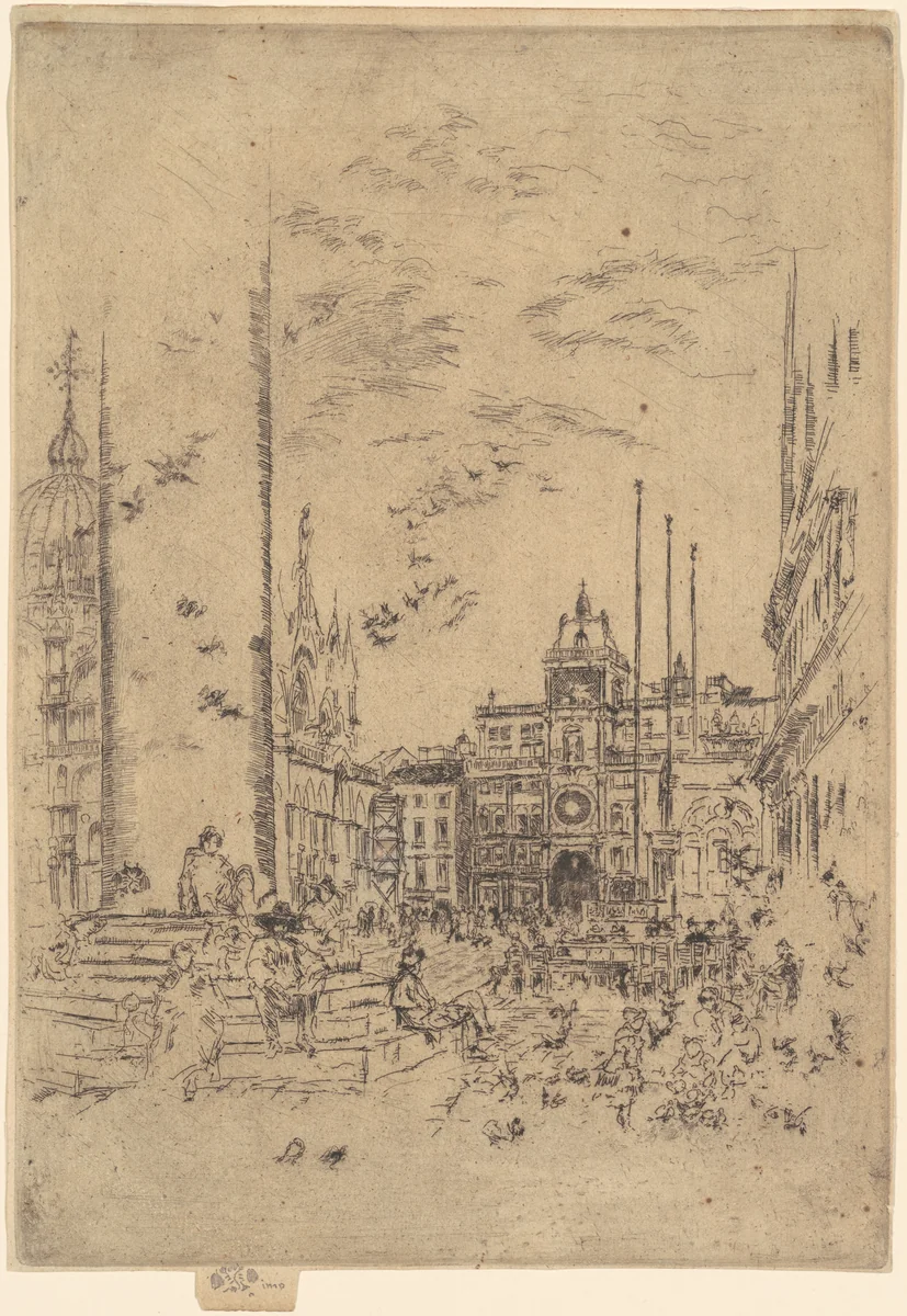 The Piazzetta by James McNeill Whistler, print, 1879-1880