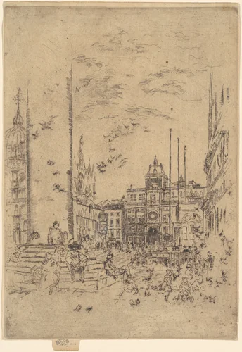 The Piazzetta by James McNeill Whistler, print, 1879-1880