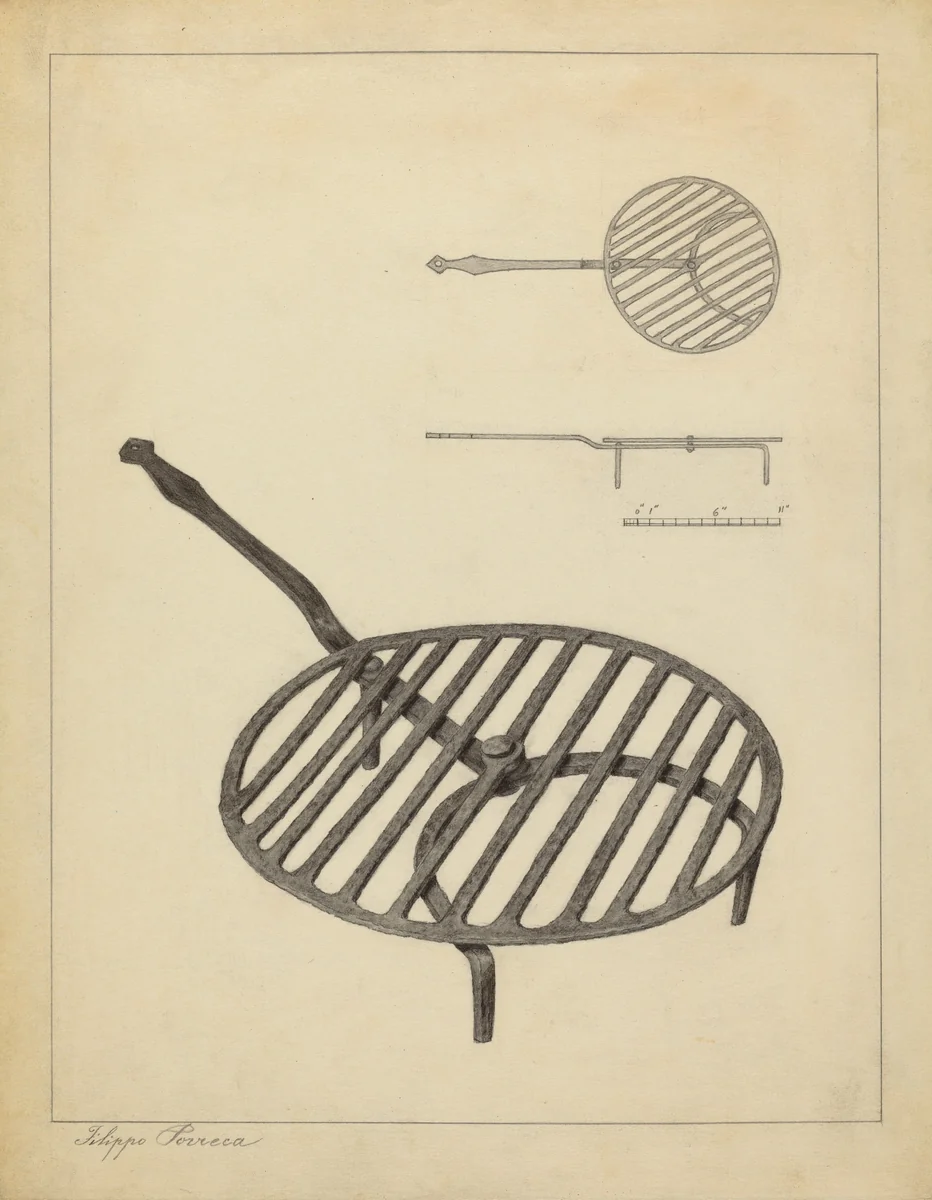 Trivet by Filippo Porreca, index of american design, 1935-1942