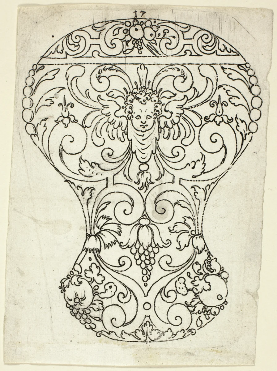 Plate 17, from XX Stuck zum (ornamental designs for goblets and beakers) by Master A.P. German, print, 1601