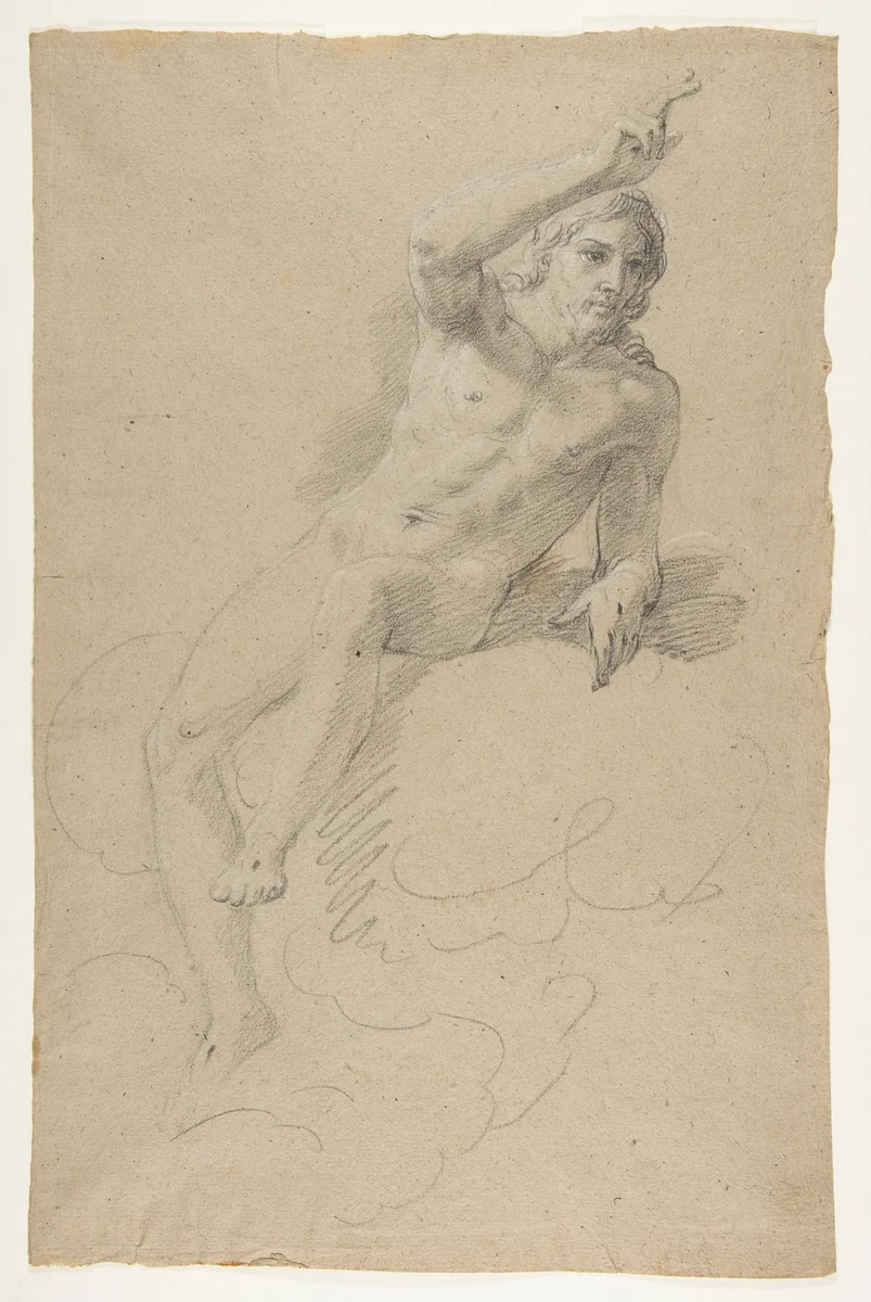 Christ Blessing by Giacomo Zoboli, drawing, 1681-1767
