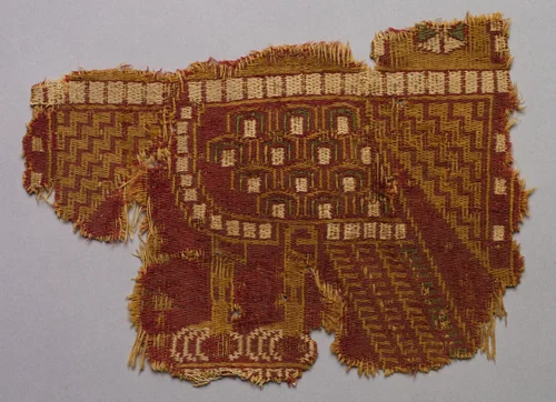 Fragment with headless eagle by Unknown, textile, 700-799