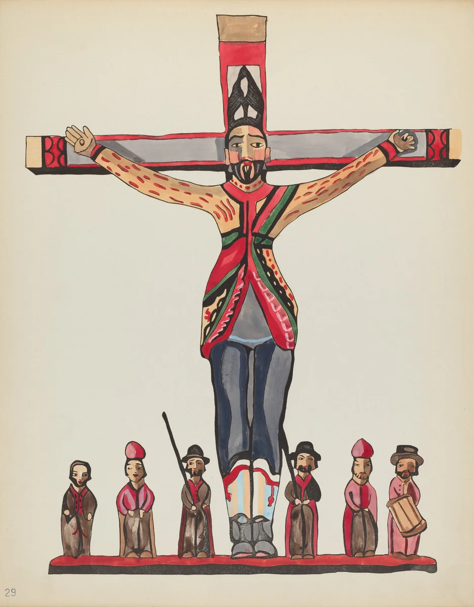 Plate 29: Saint Acacius: From Portfolio "Spanish Colonial Designs of New Mexico" by American 20th Century, index of american design, 1935-1942