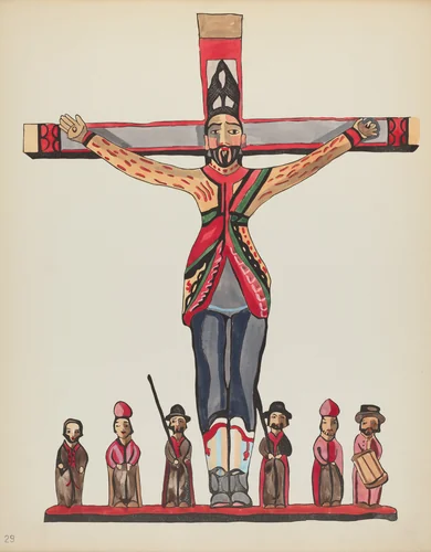 Plate 29: Saint Acacius: From Portfolio "Spanish Colonial Designs of New Mexico" by American 20th Century, index of american design, 1935-1942