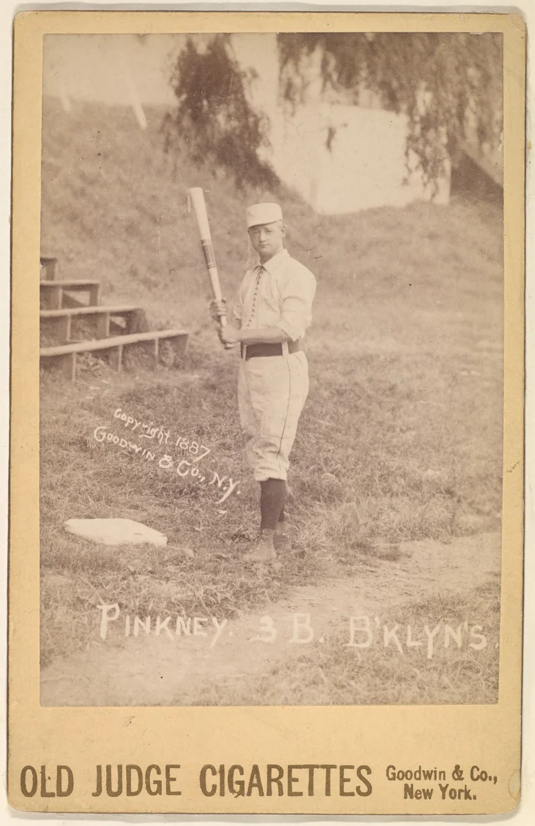 George Burton Pinkney, 3rd Base, Brooklyn, from the series Old Judge Cigarettes by Goodwin & Company, photograph, 1888