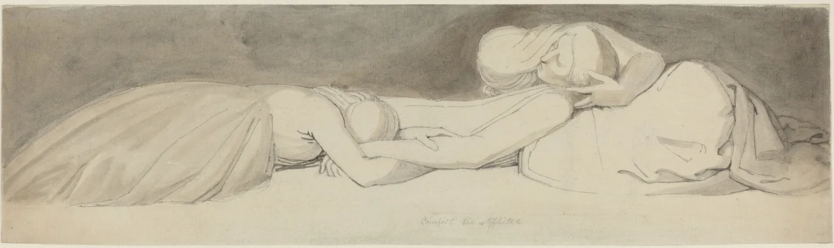 Comfort the Afflicted by John Flaxman, drawing, 1790