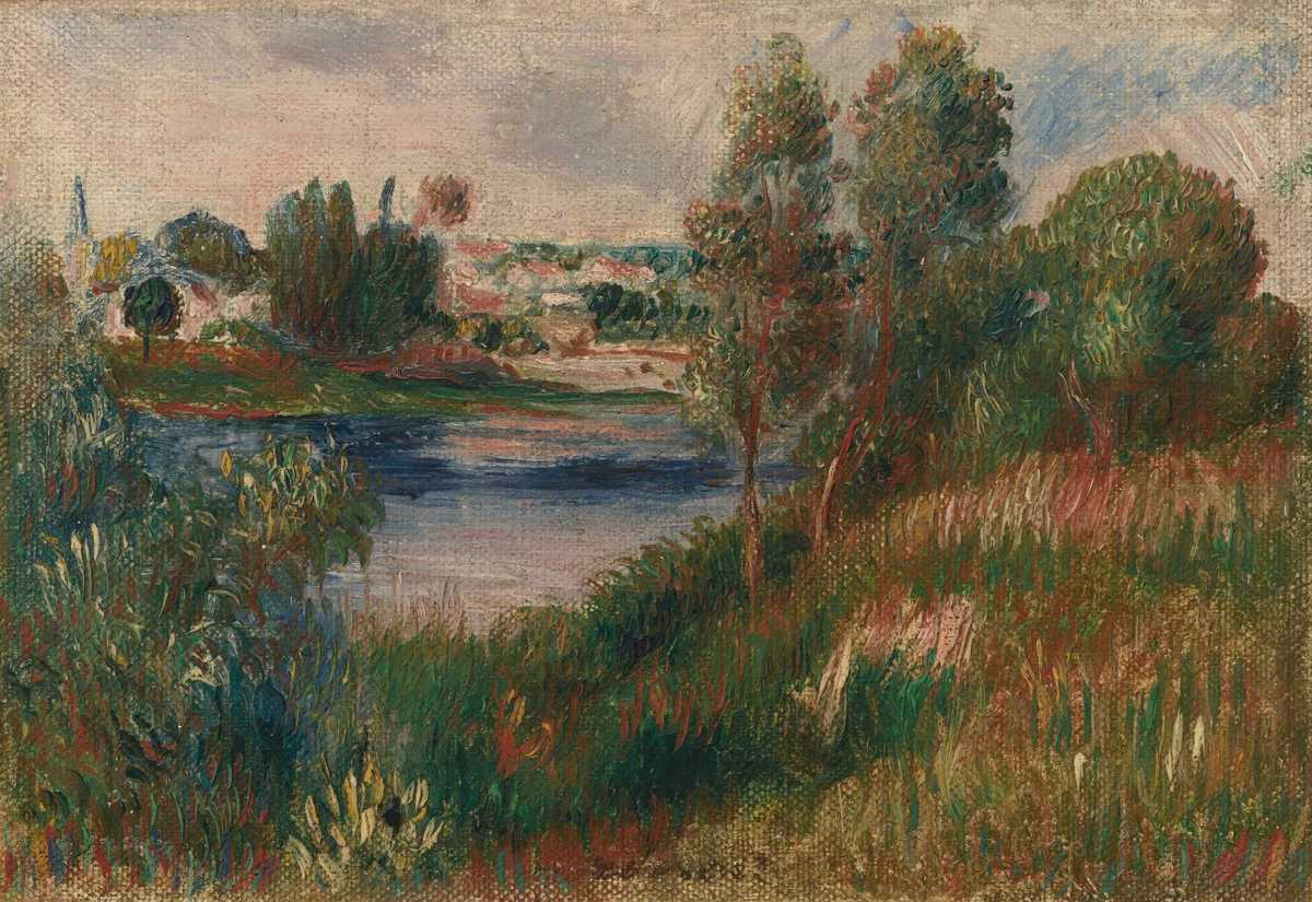 Landscape at Vétheuil by Auguste Renoir, painting, 1890