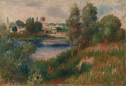Landscape at Vétheuil by Auguste Renoir, painting, 1890