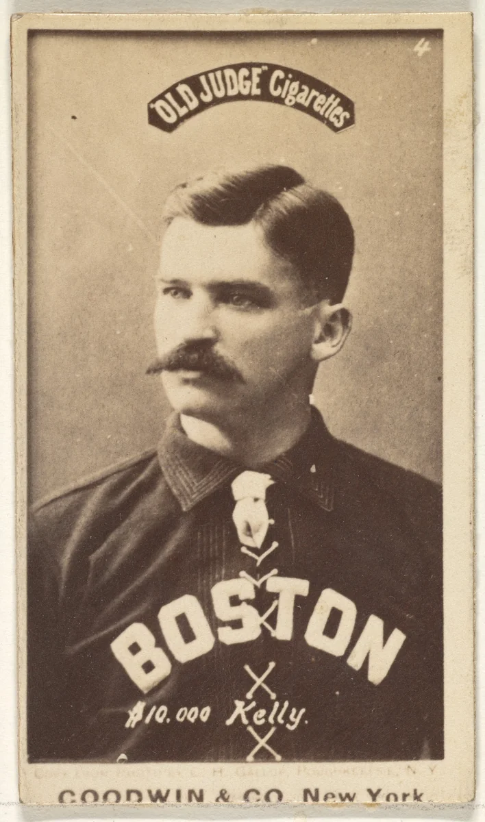 "$10,000" Kelly, Boston, from the Old Judge series (N172) for Old Judge Cigarettes by Goodwin & Company, photograph, 1887-1890