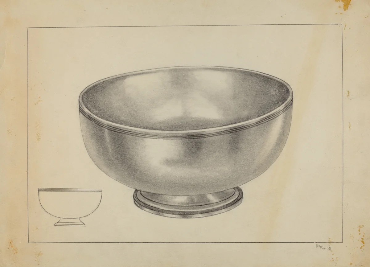 Silver Bowl by Michael Fenga, index of american design, 1937