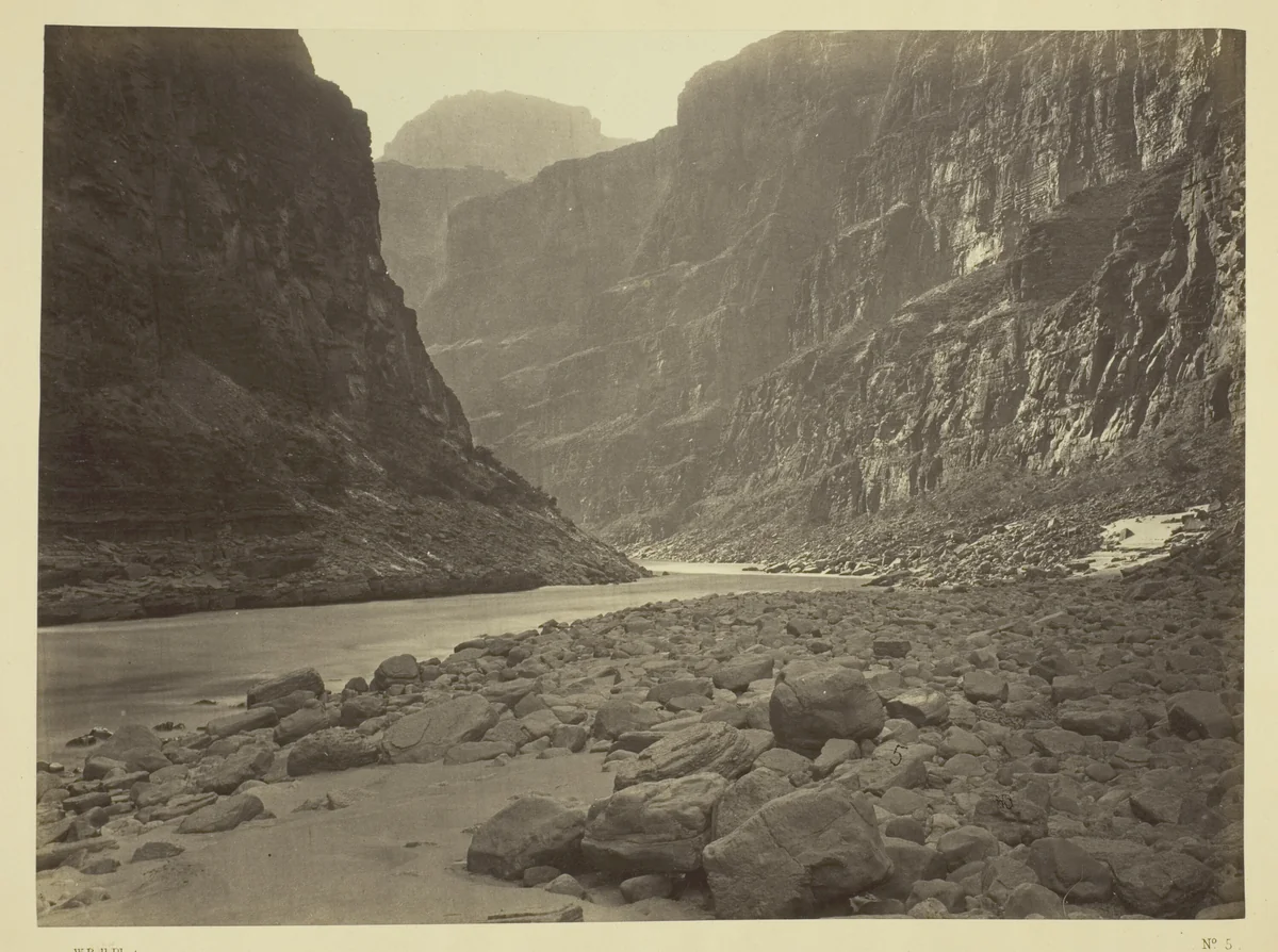 Colorado River, Mouth of Kanab Wash, Looking West by William H. Bell, photograph, 1872
