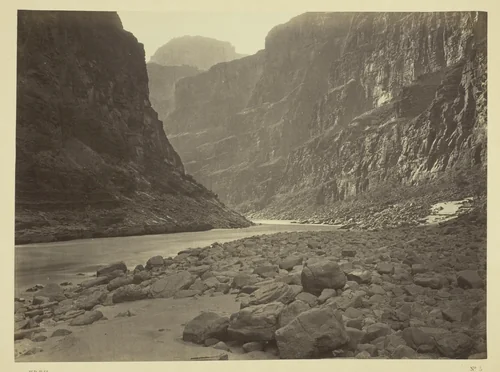 Colorado River, Mouth of Kanab Wash, Looking West by William H. Bell, photograph, 1872