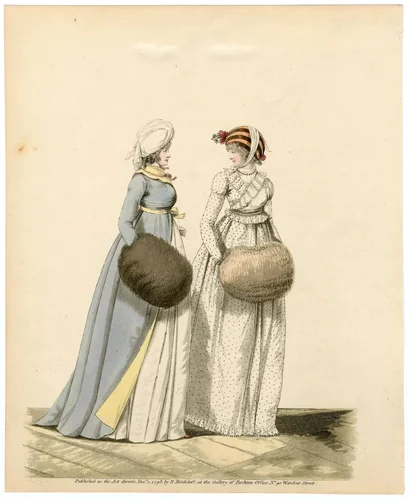 Fashion plate by Nicolaus Heideloff, artwork, 1798