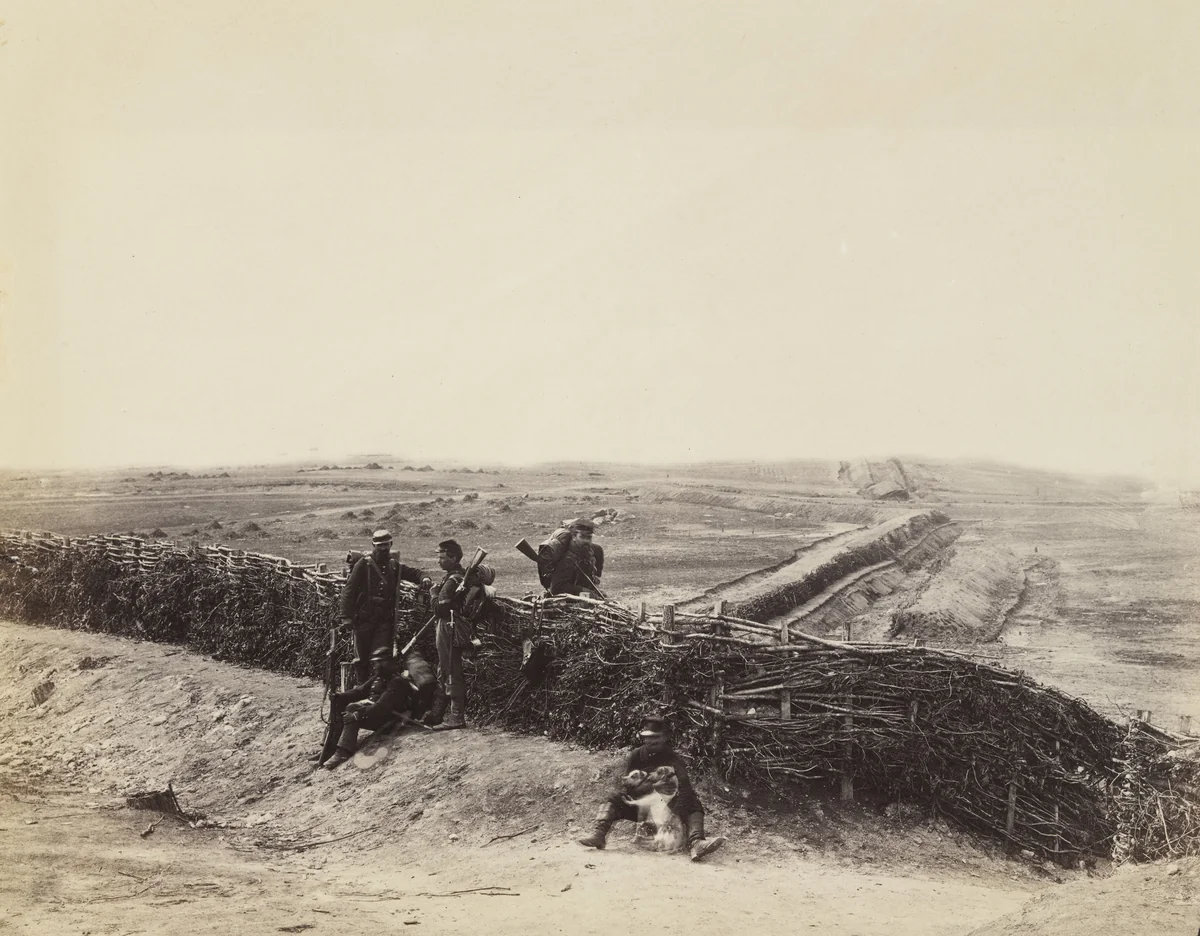 Fortifications on heights of Centreville, Virginia by Alexander Gardner, photograph, 1862