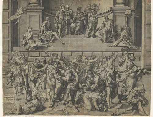 Kindermoord te Betlehem by Unknown, print, 1561