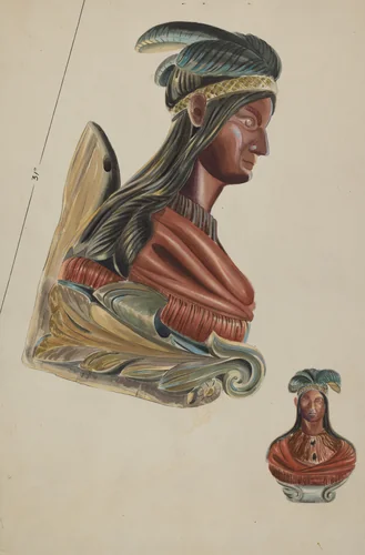 Figurehead by James H.C. Vail, index of american design, 1936