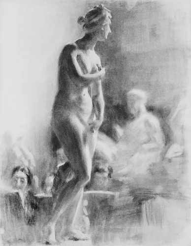Cast Study with Students by Thomas Anshutz, artwork, 1851-1912