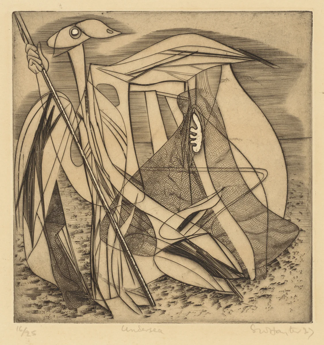 Undersea by Stanley William Hayter, print, 1937