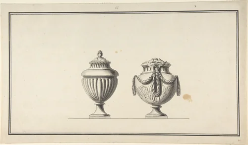 Design for Urn by anonymous, drawing, 1765-1795