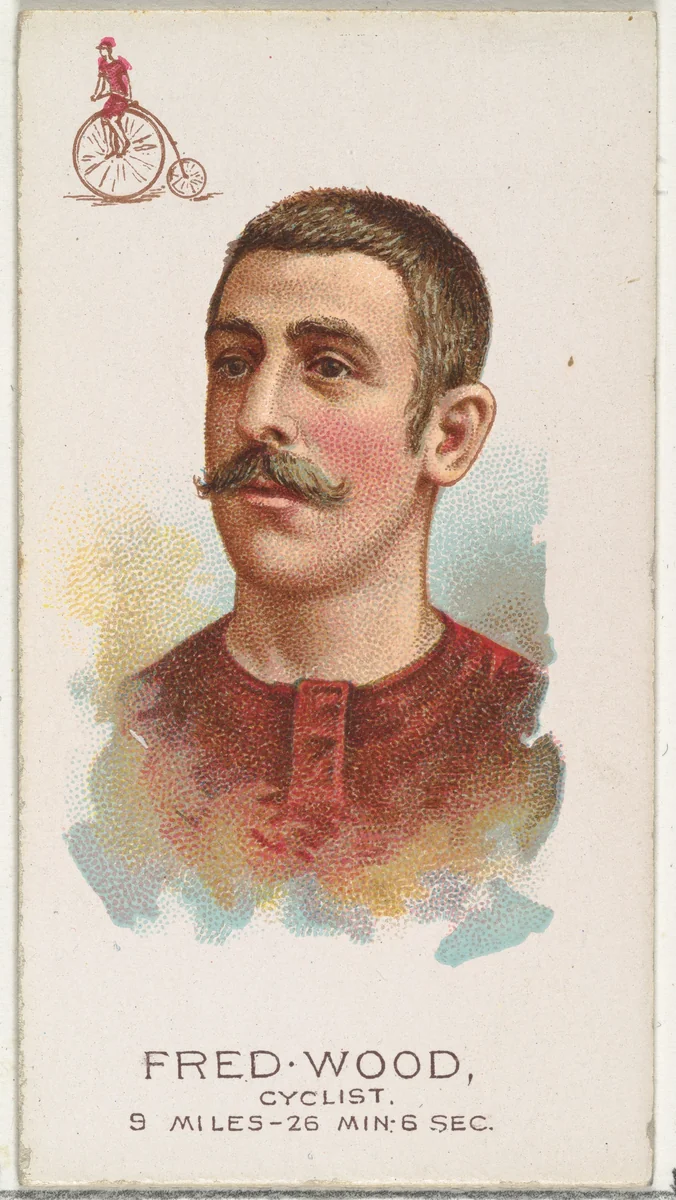 Fred Wood, Cyclist, from World's Champions, Series 2 (N29) for Allen & Ginter Cigarettes by Allen & Ginter, print, 1888