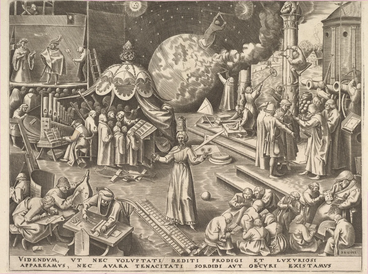 Temperance (Temperantia), from "The Virtues" by Philips Galle, print, 1559-1564