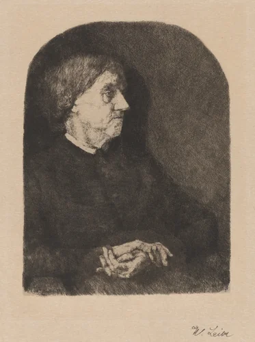 Leibl's Mother by Wilhelm Leibl, print, 1874