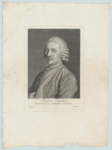 Portrait of Théodore Tronchin by René Gaillard, print, 1782