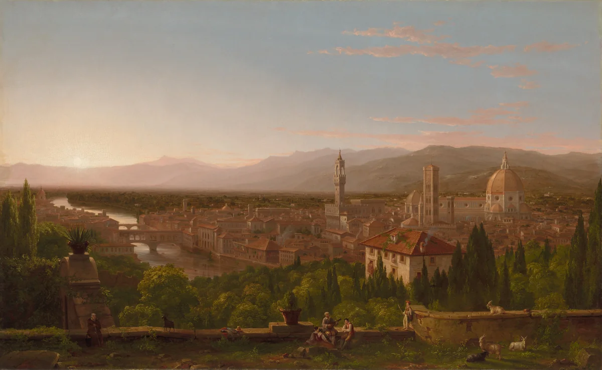 View of Florence by Thomas Cole, painting, 1837