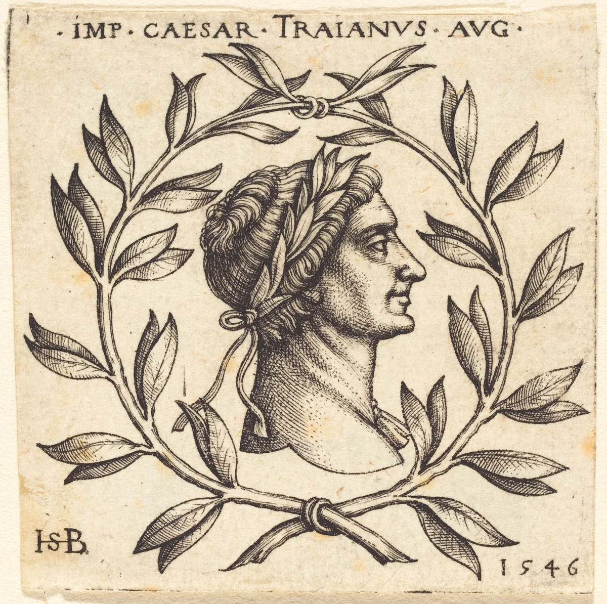 Trajan by Sebald Beham, print, 1546