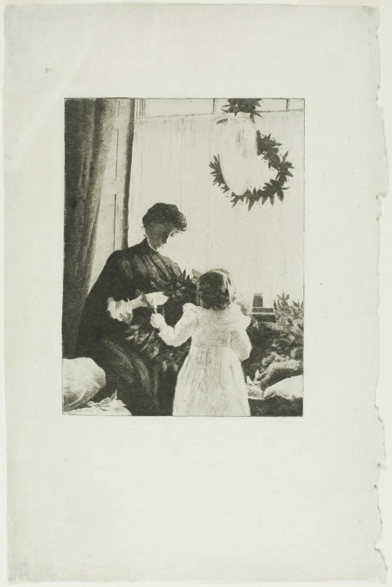 Christmas Greens by Julian Alden Weir, print, 1889