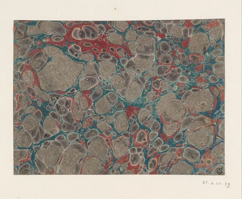 Graniet-kiezelmarmer in blauw, rood en grijs by anonymous, other, 1700-1850