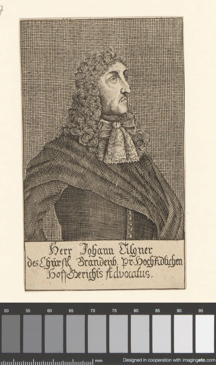 Portret van Johann Tilgner by anonymous, print, 1600-1699