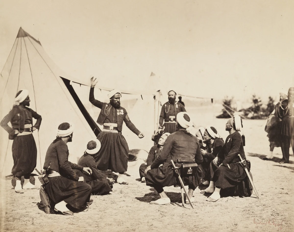 Untitled from the portfolio Souvenirs du Camp de Chalons by Gustave Le Gray, photograph, 1857